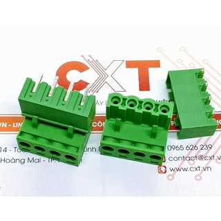 Cầu đấu 2edg5.08-4p 5.08mm - xanh cong