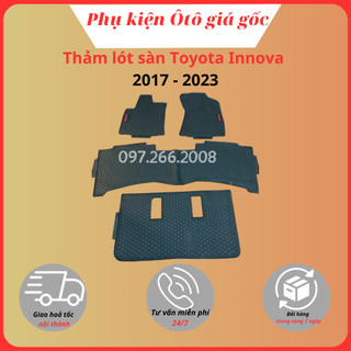 Thảm lót sàn xe toyota innova xe toyota innova 2017 - 2021, 2022, 2023 chữ đỏ không mùi, vừa theo xe