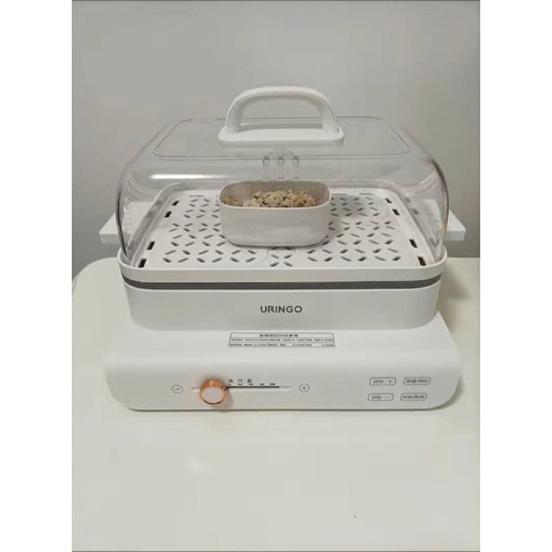NỒI HẤP THỰC PHẨM ĐA NĂNG 3 TẦNG URINGO 18L siêu xinh và tiện lợi