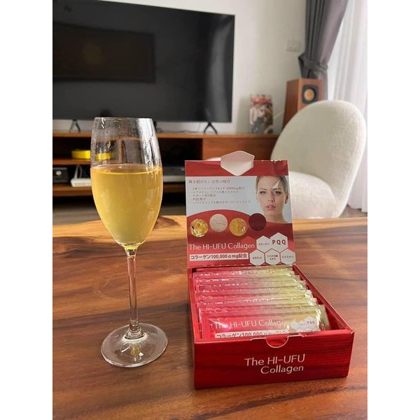 Nước Uống Đẹp Da The Hi UFU Collagen 100.000mg Nhật Bản - Full Hộp 10 Gói