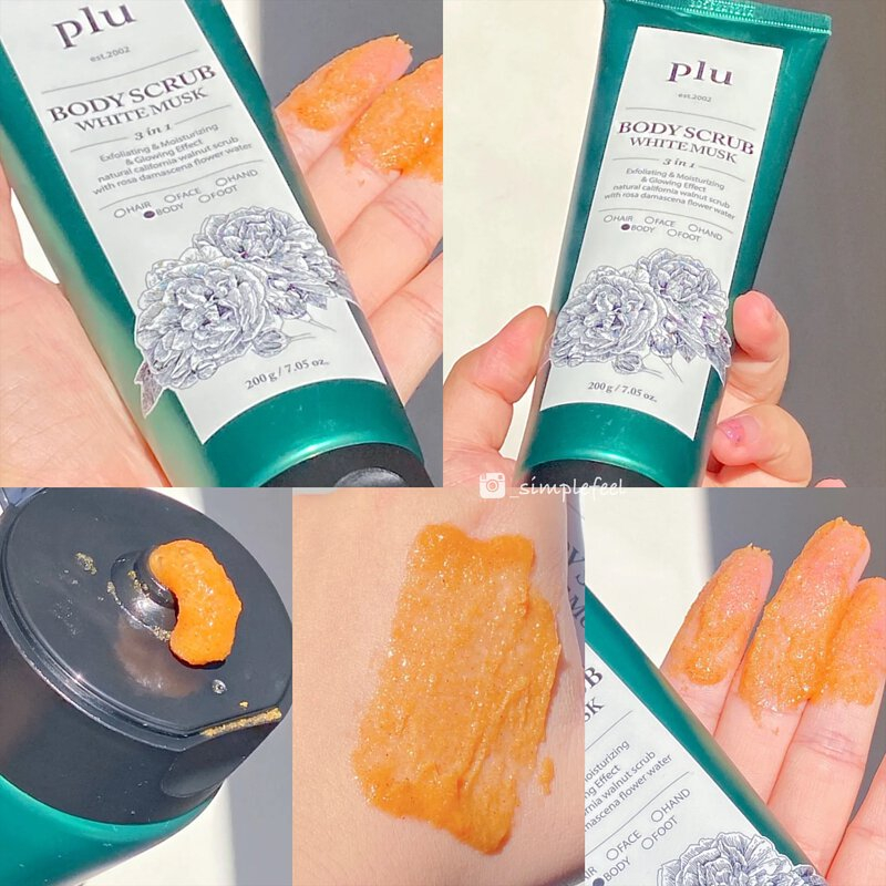 Tẩy da chết tế bào chết toàn thân Plu Body Scrub White Musk 50g/200g