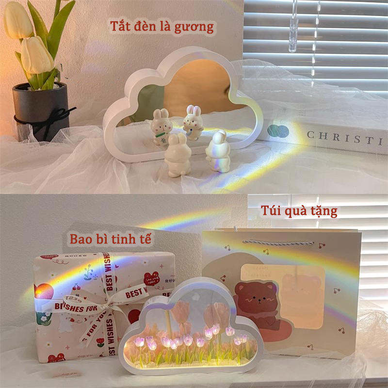 Đèn Handmade Cloud Tulip Trang Trí Phòng Ngủ, Phòng Khách, Bàn Làm Việc, Quà Tặng Bạn Gái-Quà Tặng Sinh Nhật