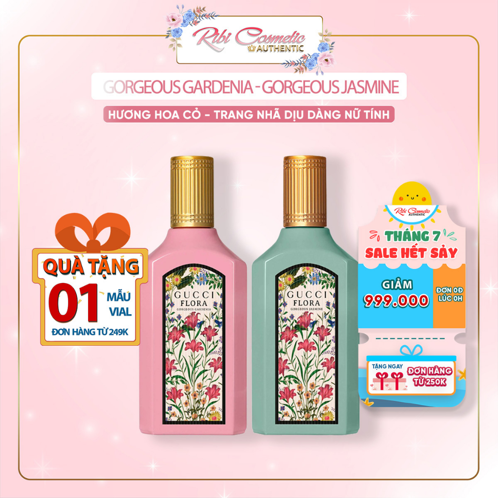 Nước Hoa Nữ Guccì Flora Gorgeous Gardenia - Gorgeous Jasmine Dẫn Dắt Nàng Vào Thế Giới Của Các Loài Hoa Ribicosmetics