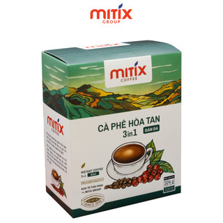 Cà phê hòa tan Mitix 3in1 sạch nguyên bản - Cafe Vị Đậm (hộp 18 gói) Minh Tiến Coffee