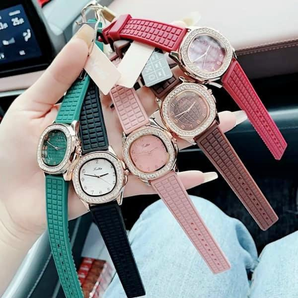 Đồng hồ nữ Scottie S3366 viền kim cương nhẹ nhàng thanh lịch