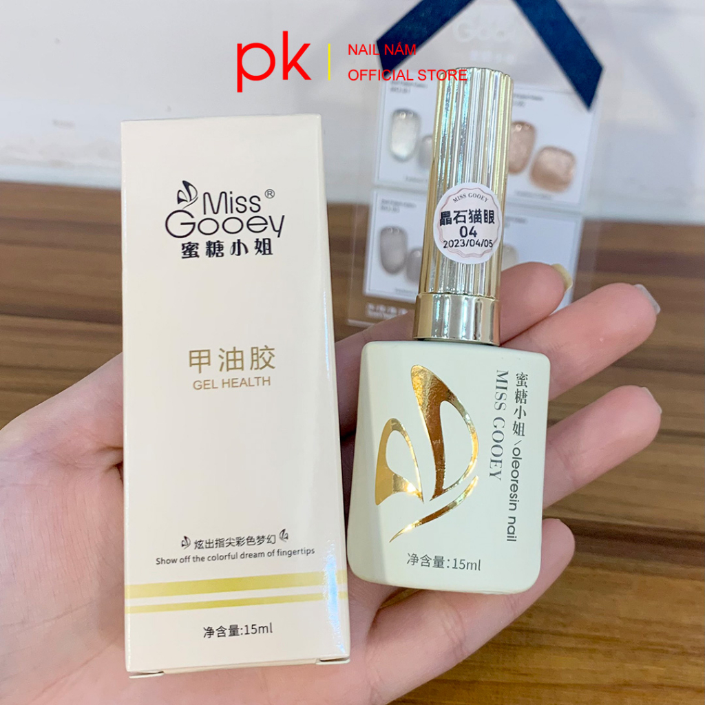 Set sơn mắt mèo kim cương 4 màu số 3 Miss Gooey tặng kèm bảng màu