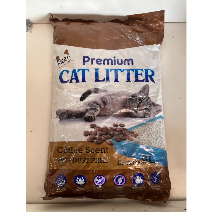 Combo 5 túi Cát Vệ Sinh Cho Mèo 9l - 4kg, Cát Mèo Vệ Sinh Khử Mùi Diệt Khuẩn Premium Cat Litter Kleen - CM03