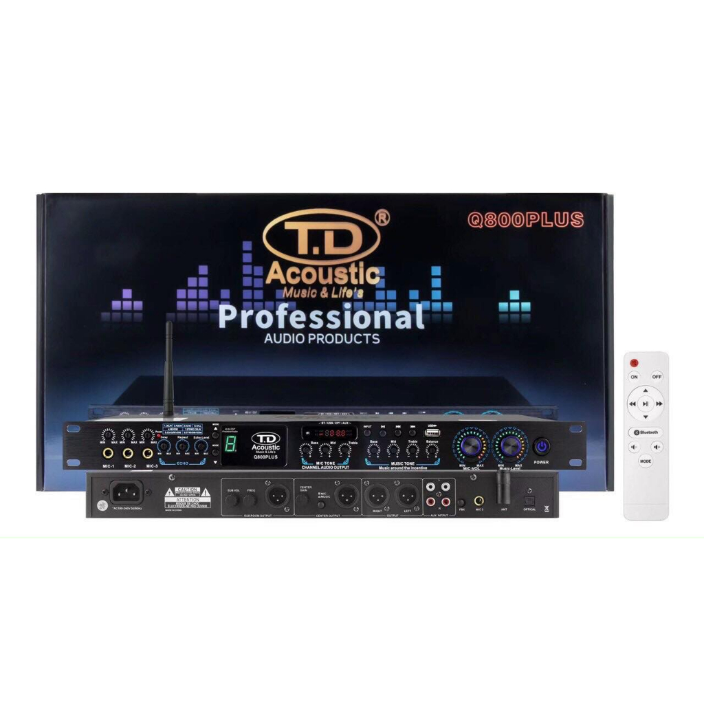 Vang Cơ Lai Số TD Q800 Plus, Vang cơ Karaoke thế hệ mới có Remote điều khiển - Tặng dây canon