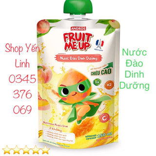Túi Nước Đào Dinh Dưỡng 🍑- Nước Ép Trái Cây Tự Nhiên - ANDROS FRUIT ME UP - 150ml