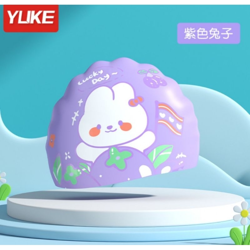 Mũ bơi, nón bơi cho bé sillicon không thấm nước, hình dễ thương, mẫu khủng long,phi hành gia, thỏ tím, thỏ hồng