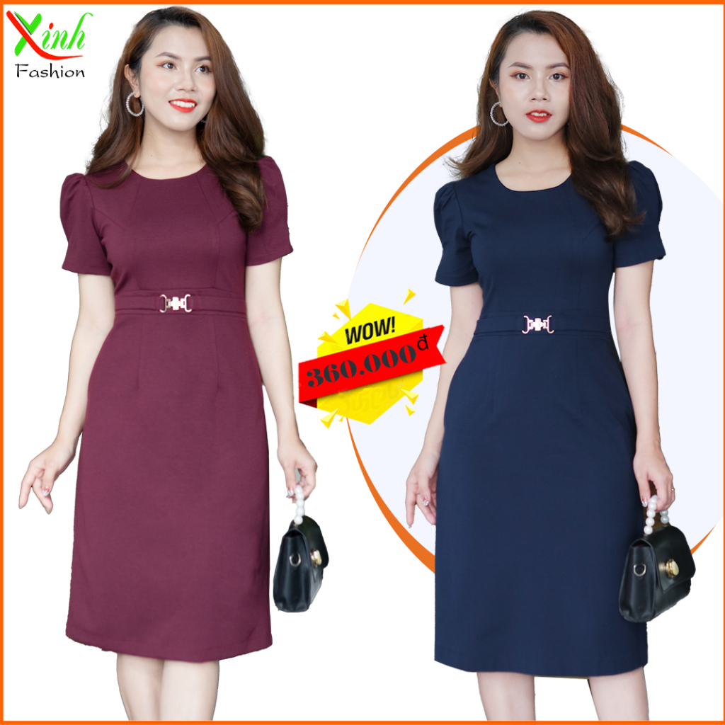 Đầm Suông Phối Khoen Gọn Dáng DL644 - DL646