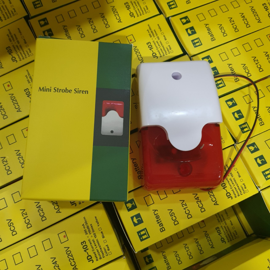 Còi hú báo động đèn chớp dùng điện 220V gắn với các hệ thống báo động, báo cháy còi báo cháy