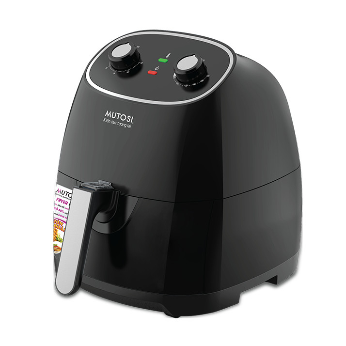 Nồi Chiên Không Dầu Mutosi MF-88 5.5L Màu Đen Chiên Nướng Đa Chức Năng Nấu Ăn Nhanh Chóng Thơm Ngon Hấp Dẫn Dễ Sử Dụng