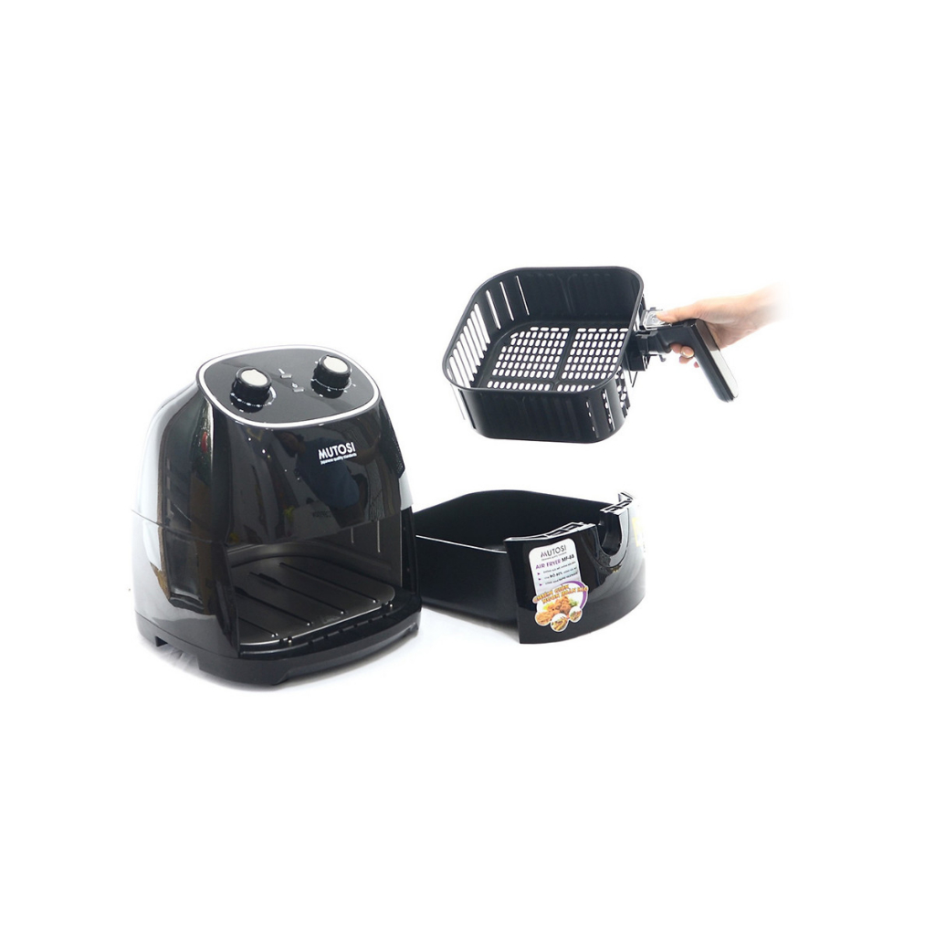 Nồi Chiên Không Dầu Mutosi MF-88 5.5L Màu Đen Chiên Nướng Đa Chức Năng Nấu Ăn Nhanh Chóng Thơm Ngon Hấp Dẫn Dễ Sử Dụng
