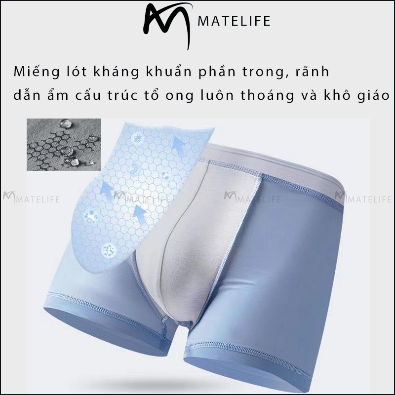 Quần lót nam Trunk sợi tre kháng khuẩn Matelife MTL129 kháng khuẩn khử mùi thoáng mát