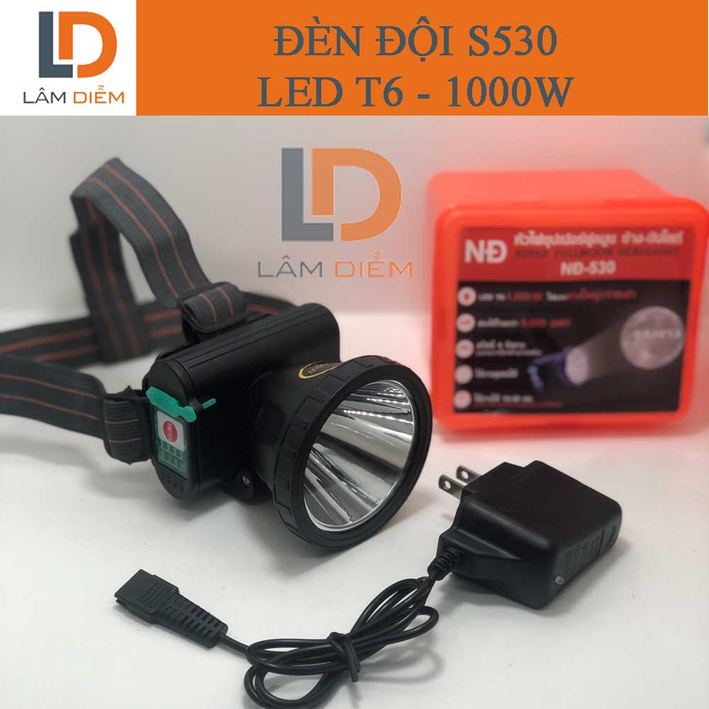 Đèn pin đội đầu pin sạc công suất lớn siêu sáng 3 chế độ X5 - 530