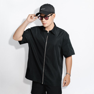 Wrhs - áo sơ mi zip kéo form oversize