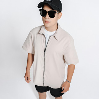 WRHS - Áo Sơ Mi Zip Kéo Form Oversize