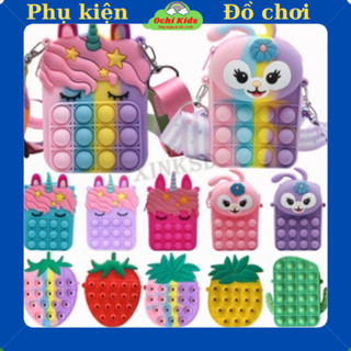 Túi xách đeo chéo POPIT dễ thương cho bé gái, giỏ xách nhỏ đeo chéo cho bé.