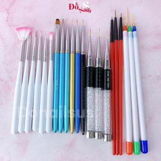 Set cọ râu, cọ vẽ hoa cúc, cọ nét cán đá - cọ vẽ nail trang trí móng