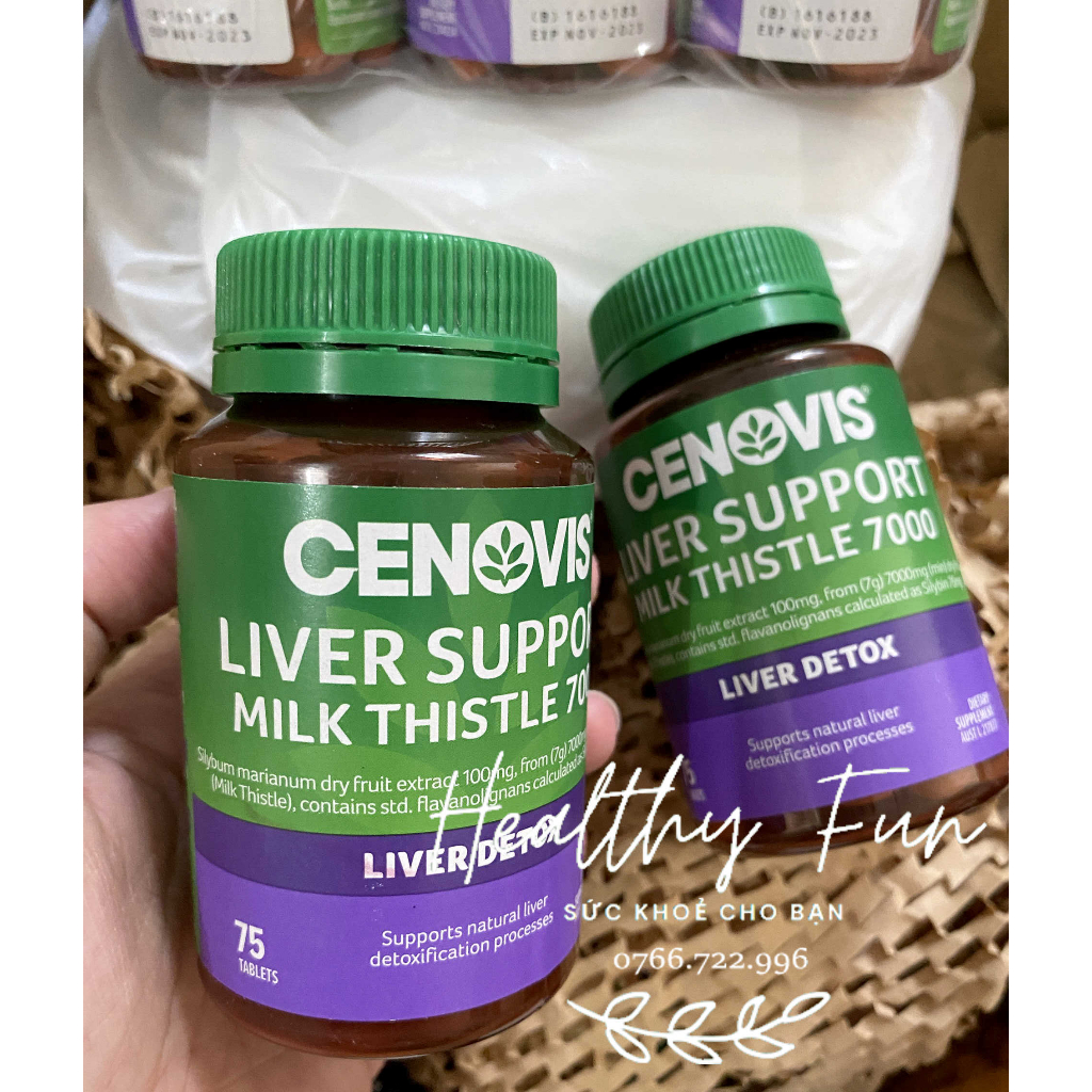 [Chuẩn Úc] Viên uống hỗ trợ gan chiết xuất cây khế sữa - Cenovis Liver Support Milk Thistle 7000