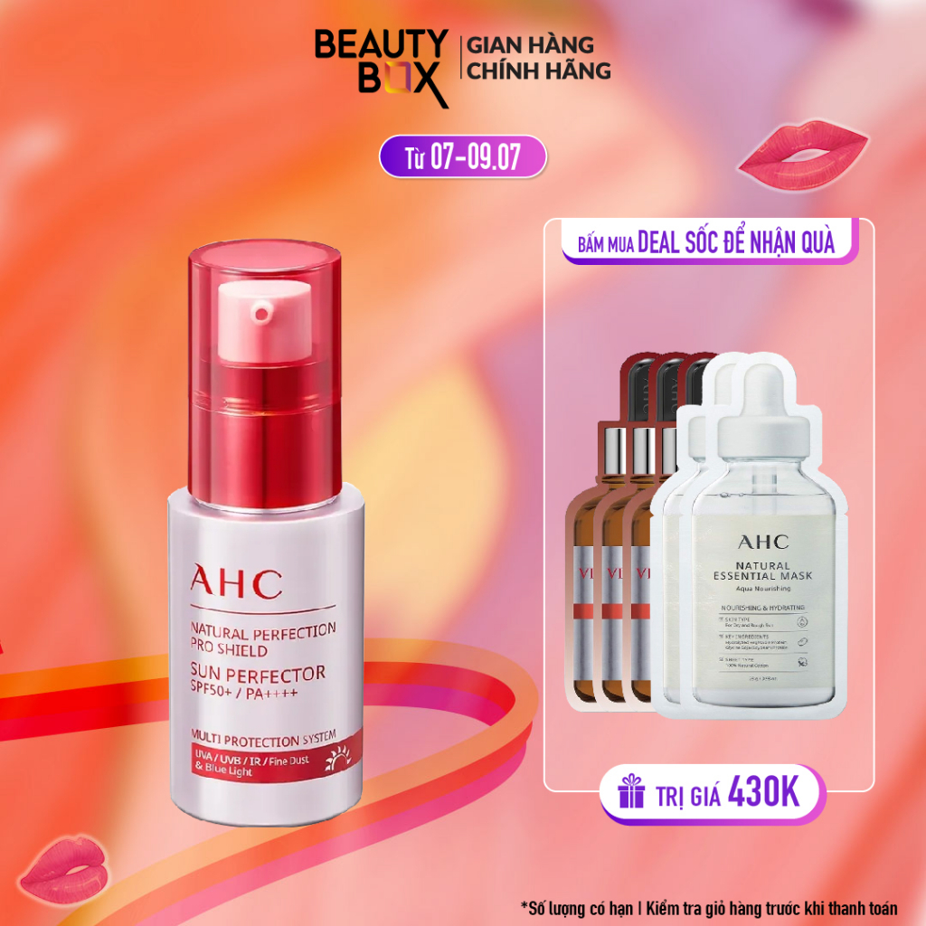 Tinh Chất Chống Nắng Ngừa Lão Hóa Da AHC Natural Perfection Pro Shield Sun Perfector SPF50+ PA++++ 40ml