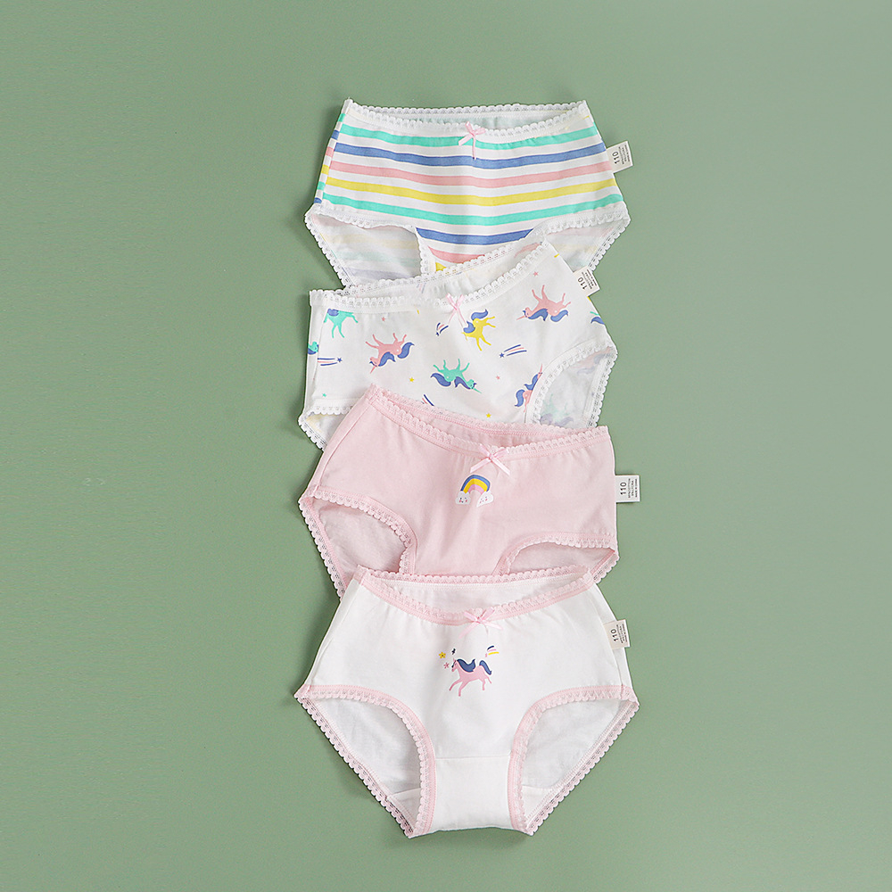Sét 4 chip tam giác cho bé gái loại tốt kid underwear
