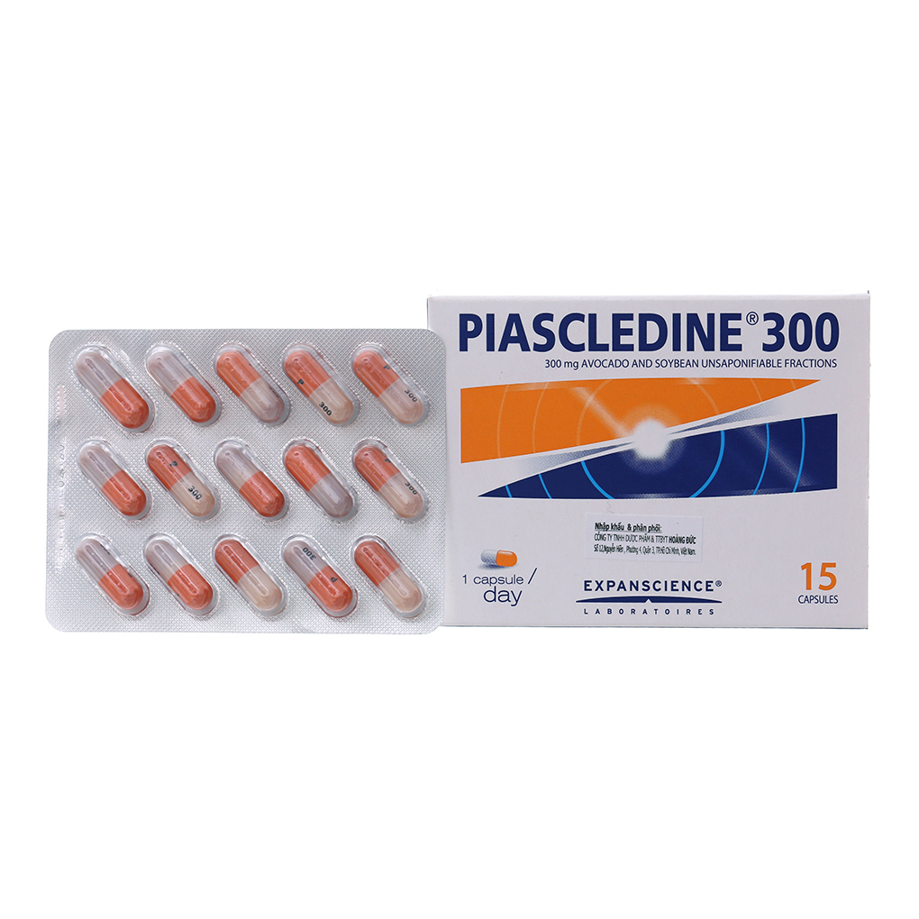 Viên uống hỗ trợ thoái hóa khớp, giảm đau nhức xương khớp Piascledine hộp 15 viên