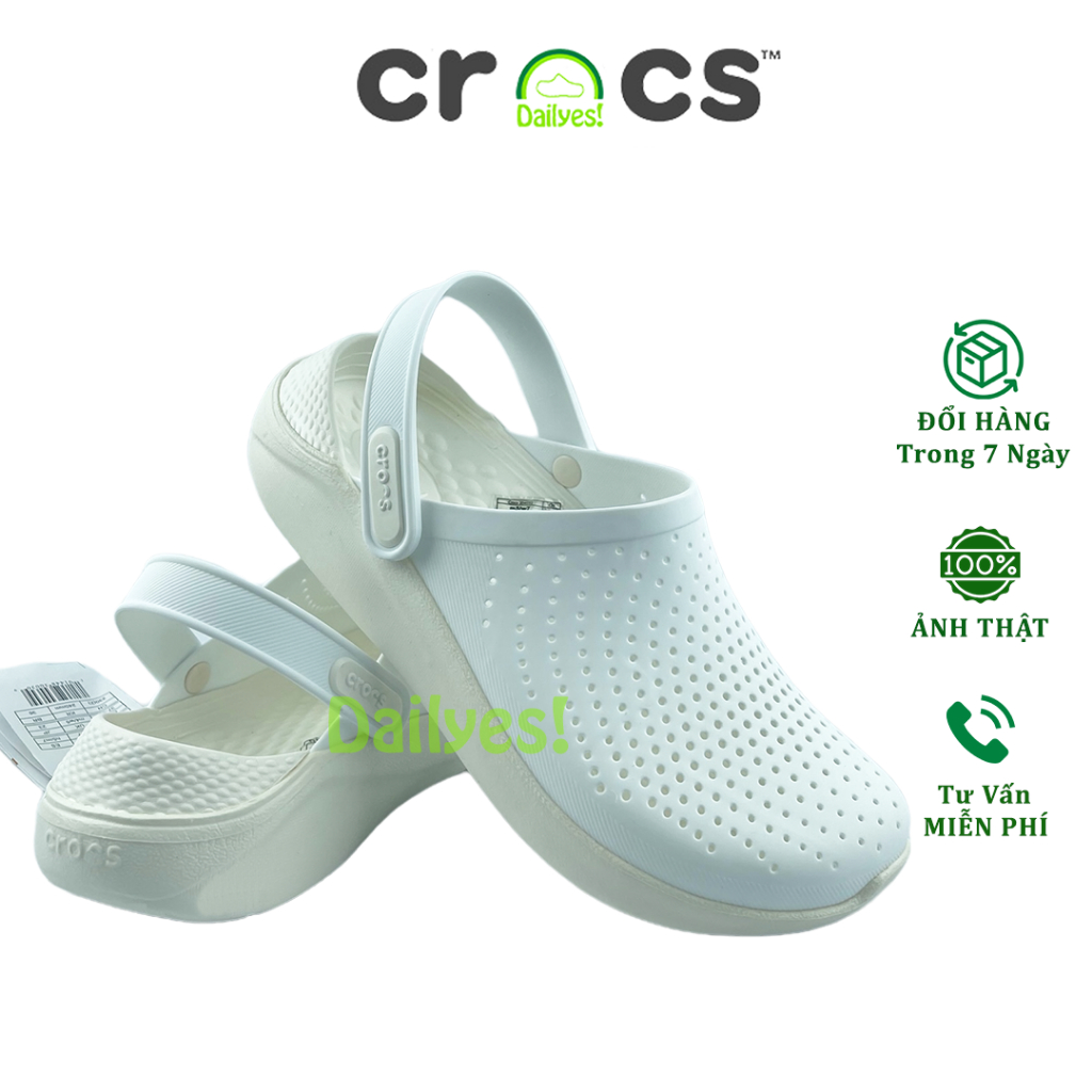 Sục Cross Literide Nam Nữ Màu Full Trắng siêu êm, hàng xịn, full tag, hỗ trợ đổi trả - Cross Literide Dailyes