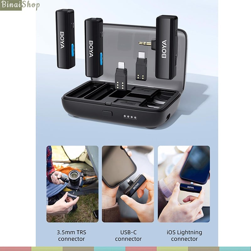 Micro Cài Áo Không Dây - BOYALINK, 2.4GHz Cho I.O.S, Android, Máy Ảnh, Phạm Vi Thu 100m