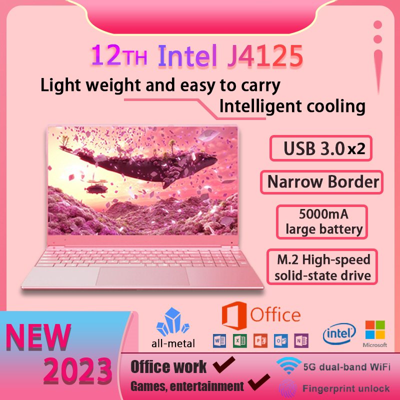 laptop 100% mới Intel Celeron J4125 RAM 12GB SSD 512GB Windows 10PRO Bảo Hành 2 Năm laptop gaming giá rẻ cho học