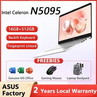 Máy tính laptop chính hãng mới 15.6inch intel n5095 laptop gamming ram 16gb ssd 512gb mở khóa vân tay windows 10 pro