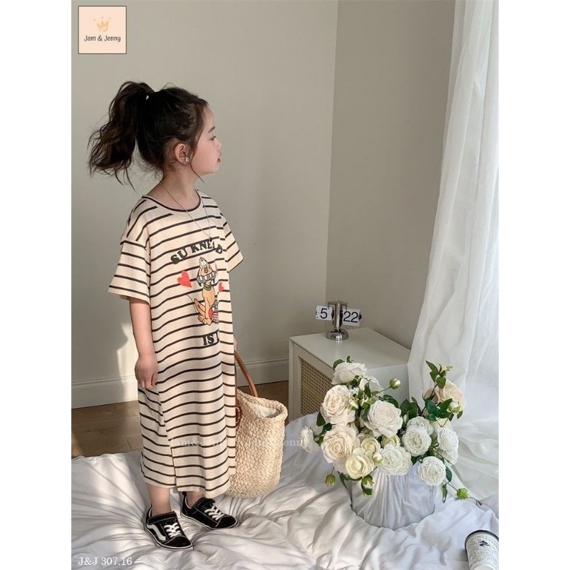Đầm J&J  BG kẻ ngang