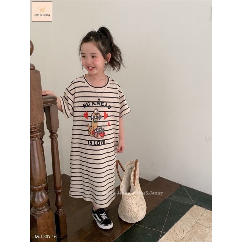 Đầm J&J  BG kẻ ngang