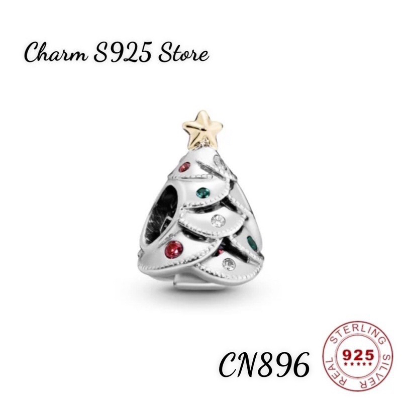 Charm Pan Ale Cây Thông Noel Giáng Sinh Lấp Lánh Bạc S925 Hàng Cao Cấp