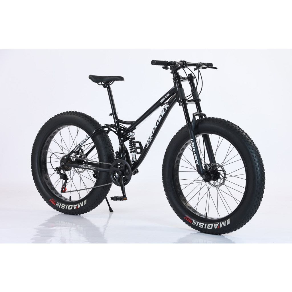 Xe đạp thể thao Lauxjack bánh béo phiên bản khung lò xo hợp kim thép cao cấp  26 icnh - 21 tốc độ