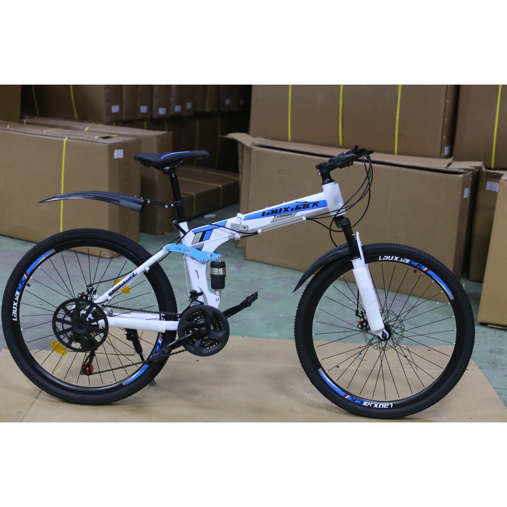 Xe đạp thể thao gấp gọn sành điệu LauxJack thiết kế gấp gọn bỏ côp xe tiện lợi xe địa hình 26inch 21 tốc độ giảm xóc
