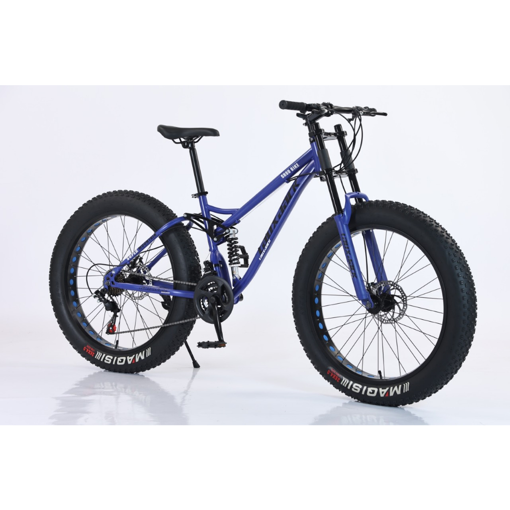 Xe đạp thể thao Lauxjack bánh béo phiên bản khung lò xo hợp kim thép cao cấp  26 icnh - 21 tốc độ