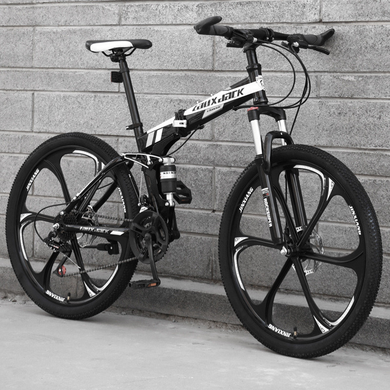 Xe đạp gấp gọn Lauxjack 26 inch 21 tốc độ phanh đĩa bám đường cực tốt 4 màu trắng, xanh, đen, đỏ