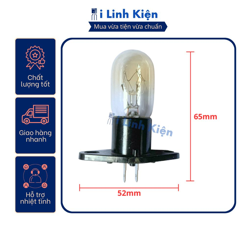 Bóng đèn lò vi sóng 25W 20W 250V có đui đảm bảo chất lượng.
