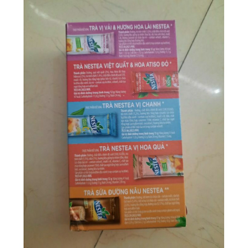 Hộp 5 vị trà Nestea - trà chanh, trà vải, trà đào, trà việt quất, trà sữa