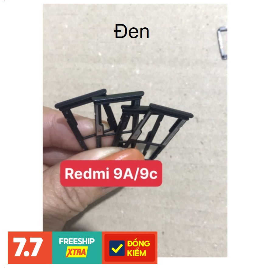 Khay sim Xiaomi Redmi 9A, Xiaomi Redmi 9C nhiều màu dùng chung new zin