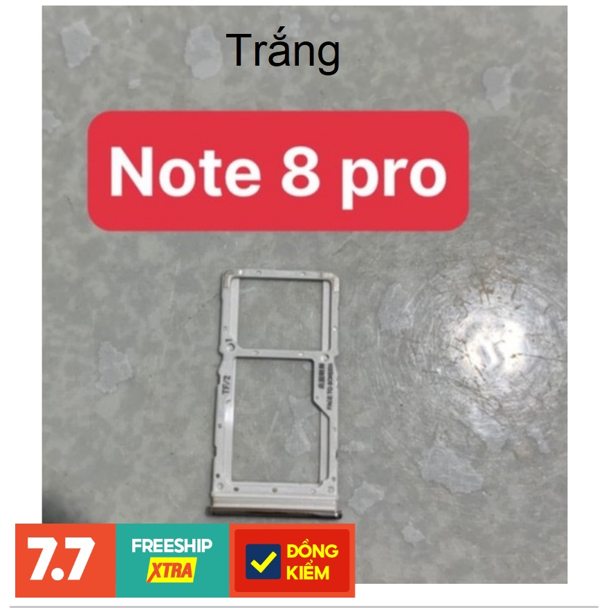 Khay sim Xiaomi Redmi Note 8 Pro nhiều màu zin new