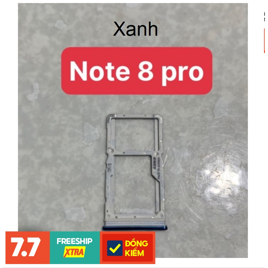 Khay sim Xiaomi Redmi Note 8 Pro nhiều màu zin new