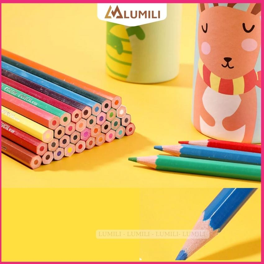 Bút chì màu chuyên nghiệp dạng cốc Lumili 12/24 màu sáng bắt mắt - Tô màu, vẽ tranh, phác thảo - Học sinh, thiết kế