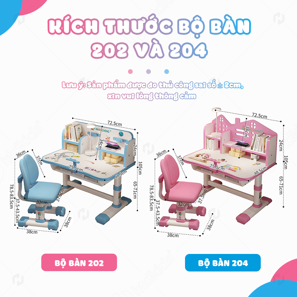 Bộ bàn ghế học sinh thông minh cho bé 202-204