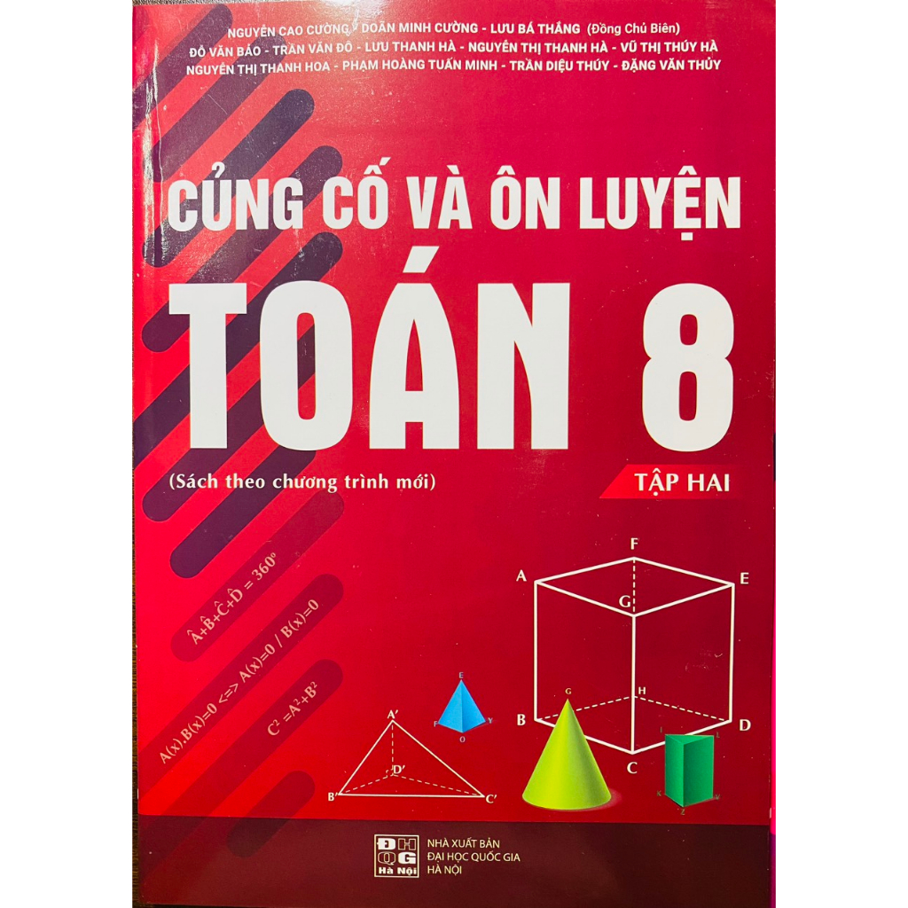 Sách - Củng cố và ôn luyện Toán 8 tập 1+2 (chương trình mới)