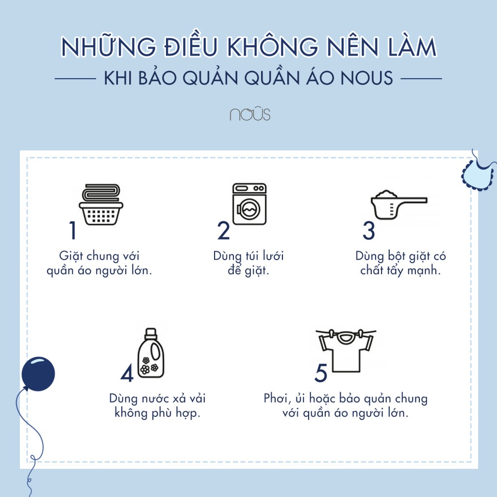 Phụ kiện gối chặn Nous cho bé sơ sinh kẻ caro thêu họa tiết chất liệu bông cao cấp