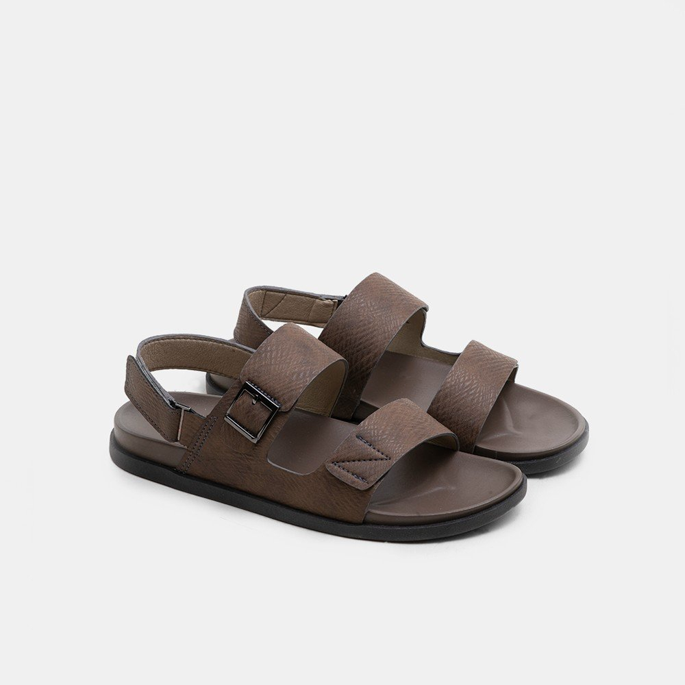Giày sandal nam hai quai ngang đế bằng trẻ trung BQ SD 853