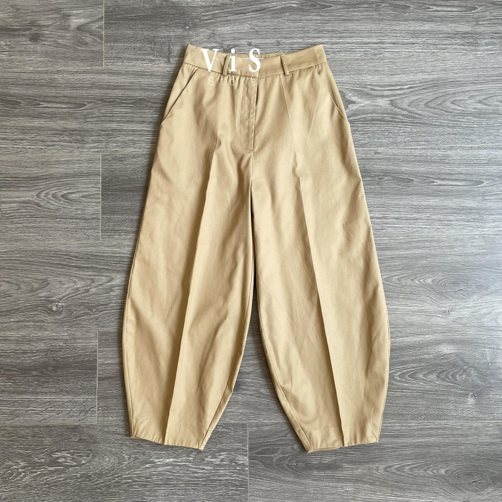 Quần kaki nữ ống thụng